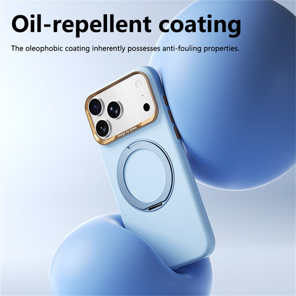 iPhone 17 Pro / 18 Pro ABEEL Hårdt Soft-Touch Plast Cover m. Kickstand - MagSafe Kompatibel - Lyserød