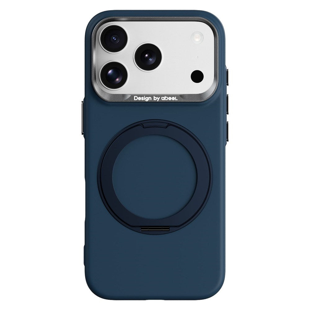 iPhone 17 Pro / 18 Pro ABEEL Hårdt Soft-Touch Plast Cover m. Kickstand - MagSafe Kompatibel - Mørkeblå