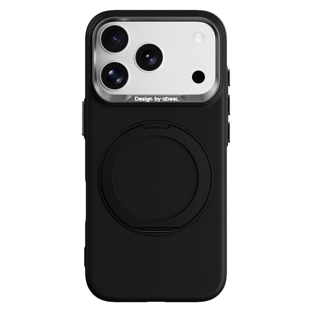 iPhone 17 Pro / 18 Pro ABEEL Hårdt Soft-Touch Plast Cover m. Kickstand - MagSafe Kompatibel - Sort