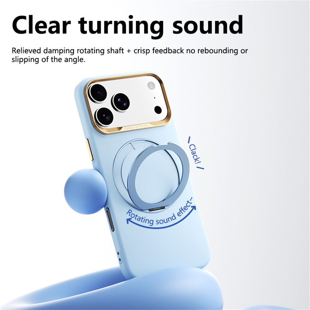 iPhone 17 Pro Max / 18 Pro Max ABEEL Hårdt Soft-Touch Plast Cover m. Kickstand - MagSafe Kompatibel - Lyserød