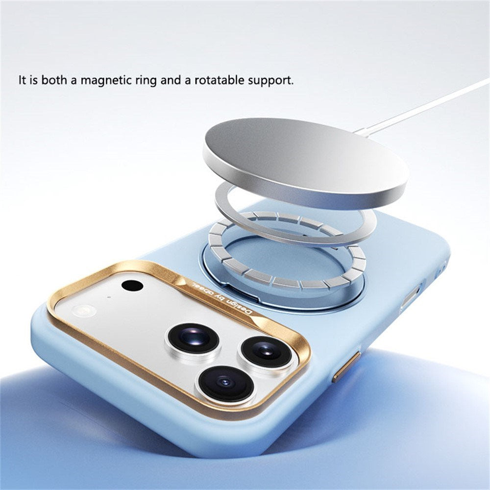 iPhone 17 Pro Max / 18 Pro Max ABEEL Hårdt Soft-Touch Plast Cover m. Kickstand - MagSafe Kompatibel - Lyserød