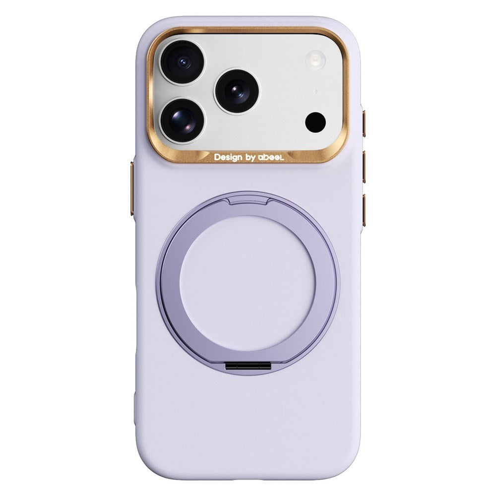 iPhone 17 Pro Max / 18 Pro Max ABEEL Hårdt Soft-Touch Plast Cover m. Kickstand - MagSafe Kompatibel - Lilla