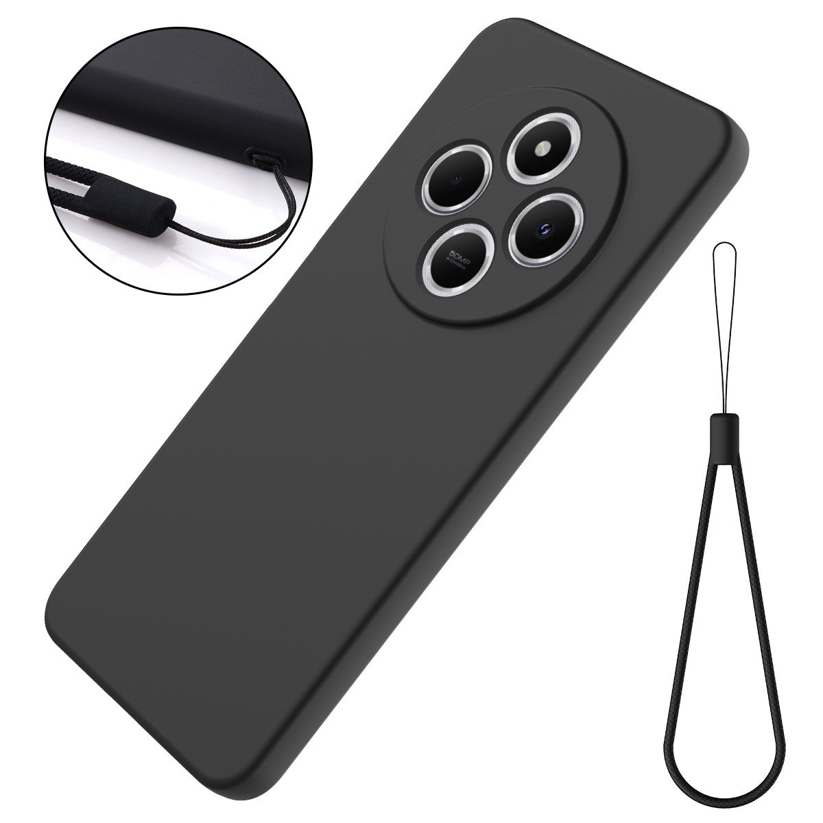 Xiaomi Redmi 17C (4G) EIDERWOOD Silikone Cover m. Strop - Sort