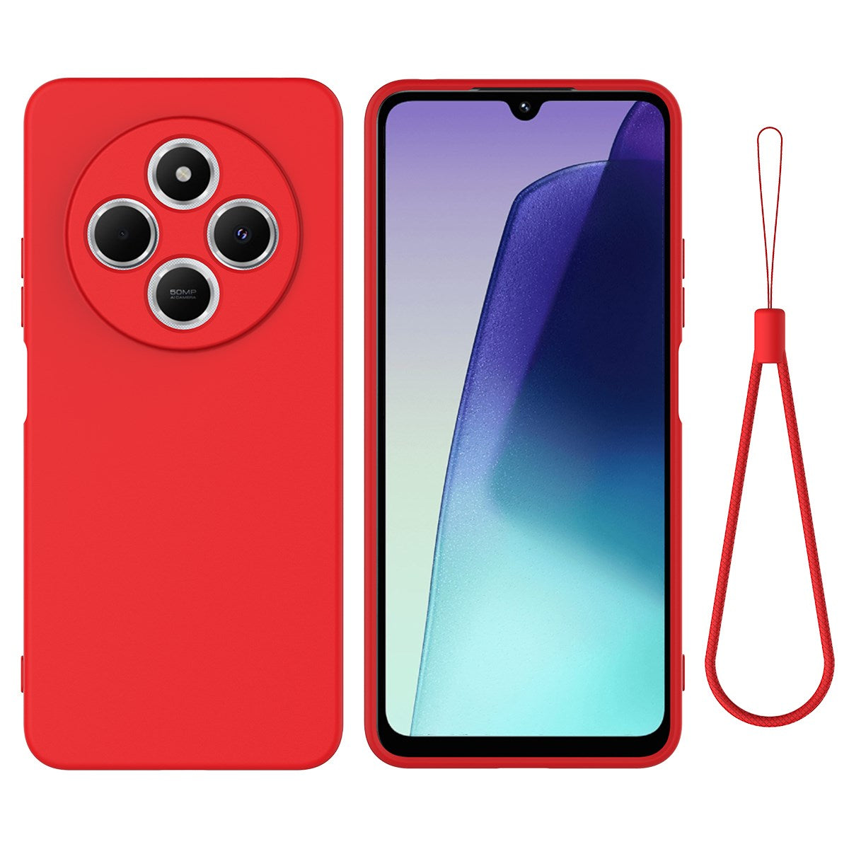 Xiaomi Redmi 17C (4G) EIDERWOOD Silikone Cover m. Strop - Rød