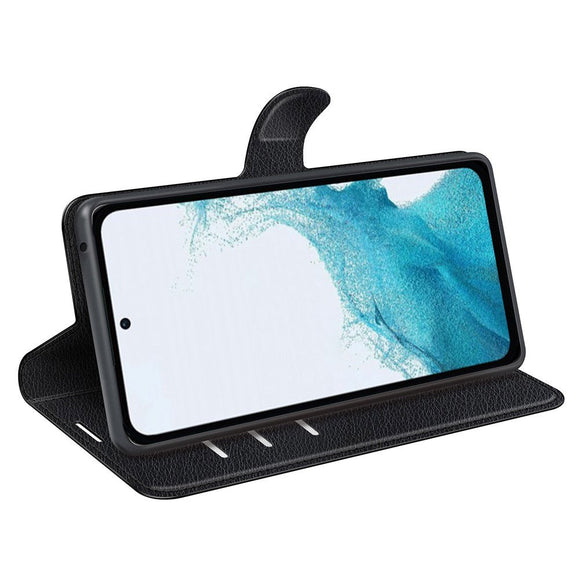 Samsung Galaxy A54 (5G) Ultra Litchi Læder Cover m. Pung - Sort