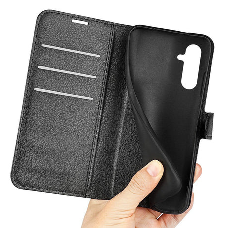 Samsung Galaxy A54 (5G) Ultra Litchi Læder Cover m. Pung - Sort