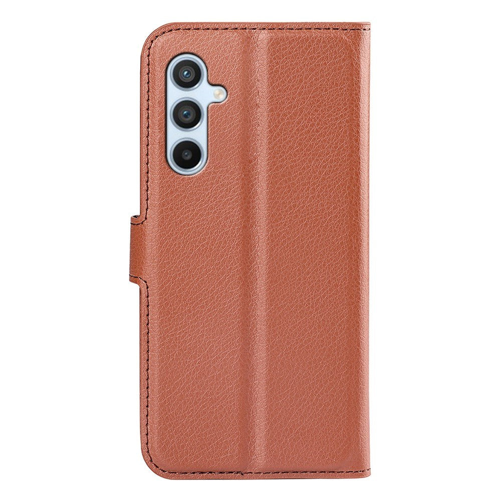 Samsung Galaxy A54 (5G) Ultra Litchi Læder Cover m. Pung - Brun