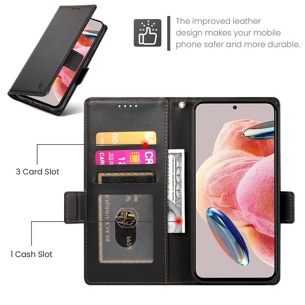 OPPO Reno16 F (5G) EIDERWOOD Kunstlæder Flipcover m. Kortholder - Sort