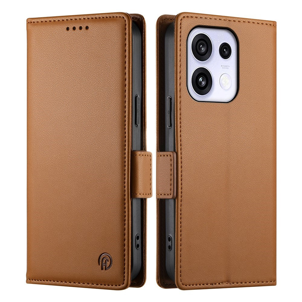 OPPO Reno16 F (5G) EIDERWOOD Kunstlæder Flipcover m. Kortholder - Brun