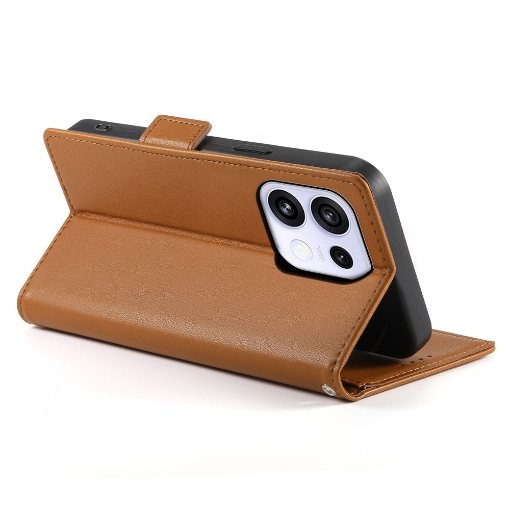OPPO Reno16 F (5G) EIDERWOOD Kunstlæder Flipcover m. Kortholder - Brun