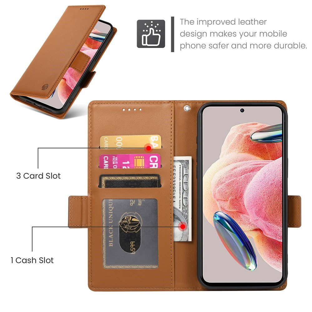 OPPO Reno16 F (5G) EIDERWOOD Kunstlæder Flipcover m. Kortholder - Brun