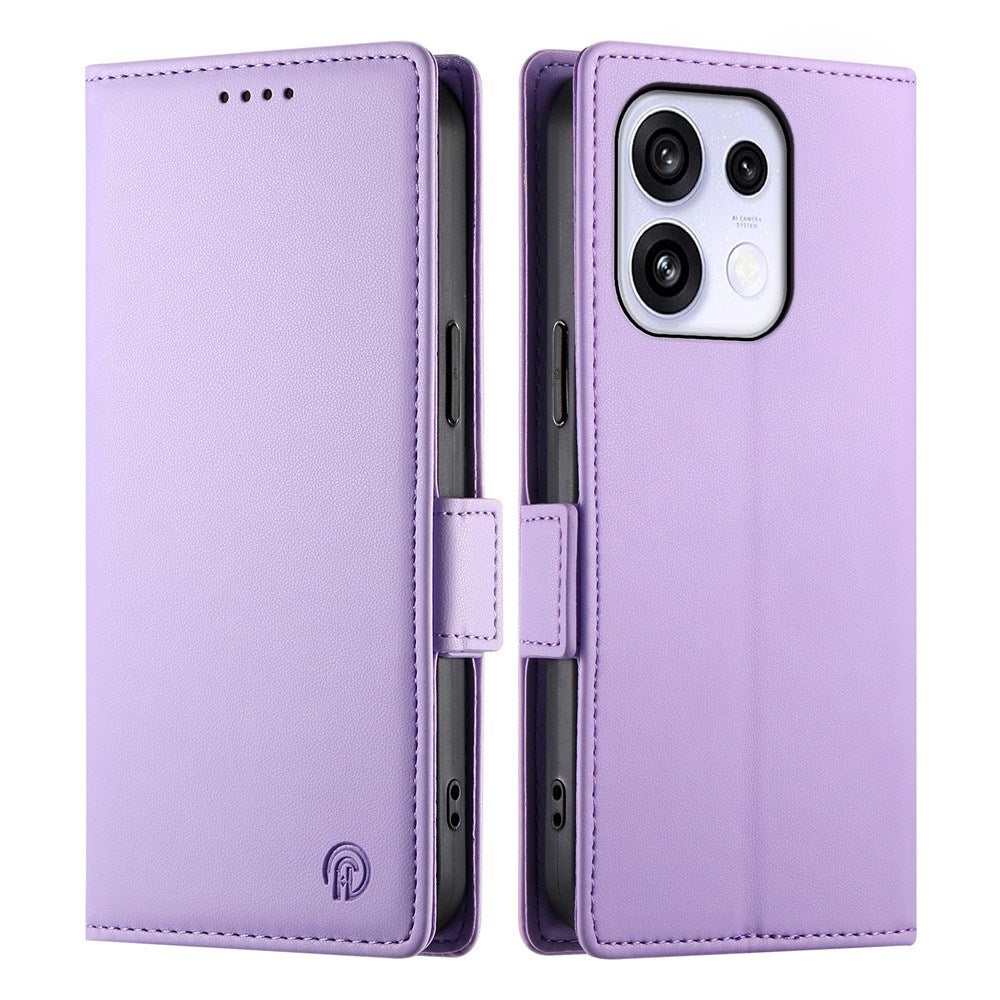 OPPO Reno16 F (5G) EIDERWOOD Kunstlæder Flipcover m. Kortholder - Lilla