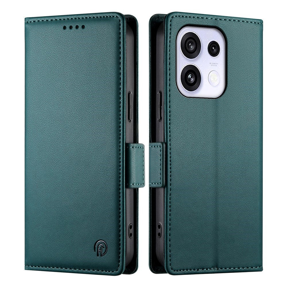OPPO Reno16 F (5G) EIDERWOOD Kunstlæder Flipcover m. Kortholder - Grøn