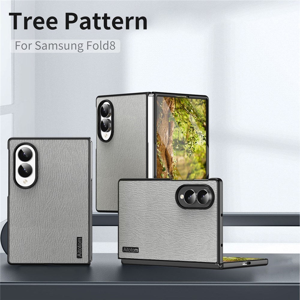 Samsung Galaxy Z Fold8 EIDERWOOD Hybrid Cover m. Trætekstur - Grå