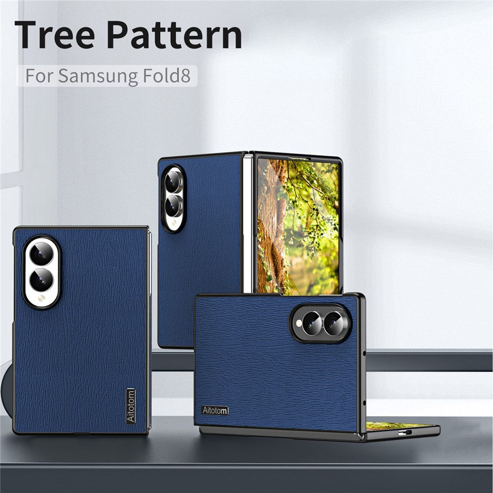 Samsung Galaxy Z Fold8 EIDERWOOD Hybrid Cover m. Trætekstur - Blå