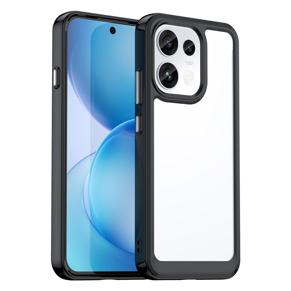 OPPO Reno16 F (5G) EIDERWOOD Hybrid Cover - Gennemsigtig / Sort