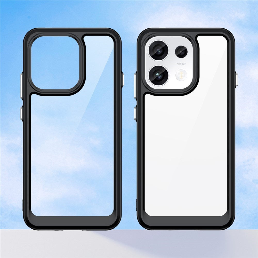 OPPO Reno16 F (5G) EIDERWOOD Hybrid Cover - Gennemsigtig / Sort