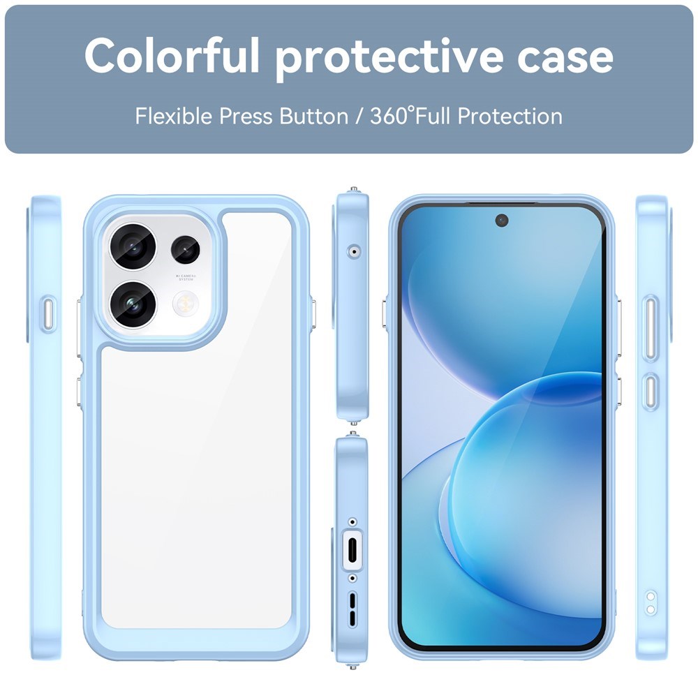OPPO Reno16 F (5G) EIDERWOOD Hybrid Cover - Gennemsigtig / Blå