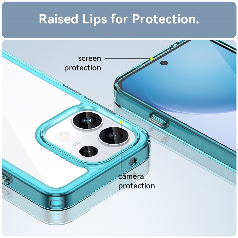 OPPO Reno16 F (5G) EIDERWOOD Hybrid Cover - Gennemsigtig / Turkis