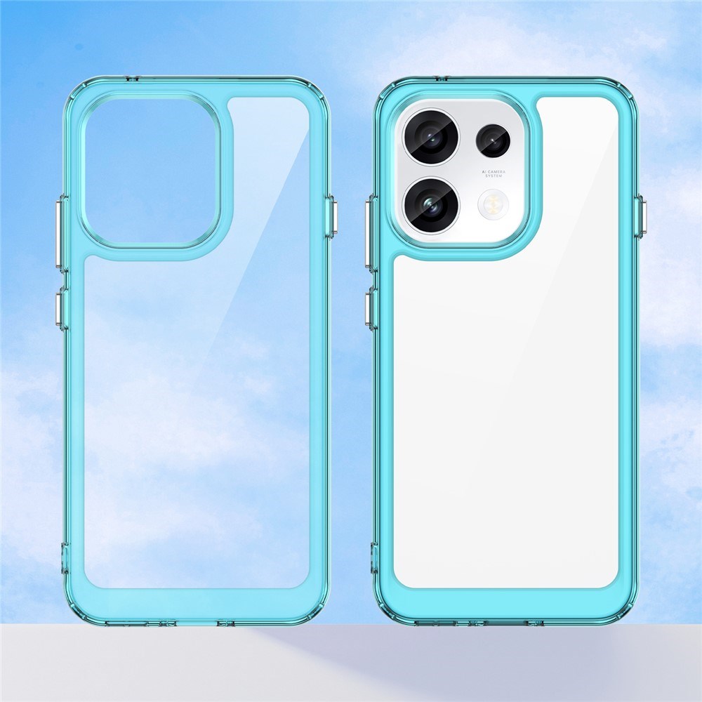 OPPO Reno16 F (5G) EIDERWOOD Hybrid Cover - Gennemsigtig / Turkis