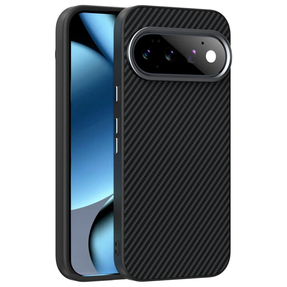 Google Pixel 11 Pro ABEEL Hybrid Cover m. Karbonfibretekstur - Sort