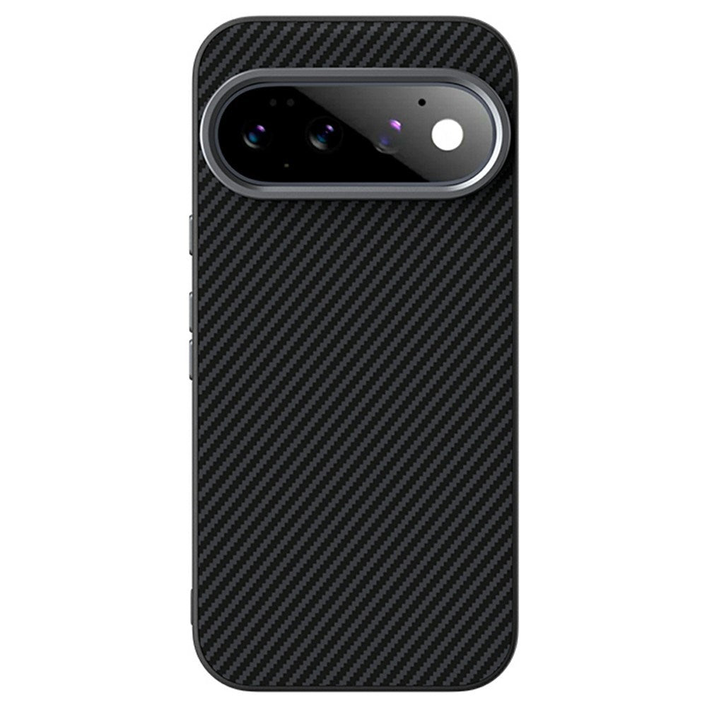 Google Pixel 11 Pro ABEEL Hybrid Cover m. Karbonfibretekstur - Sort