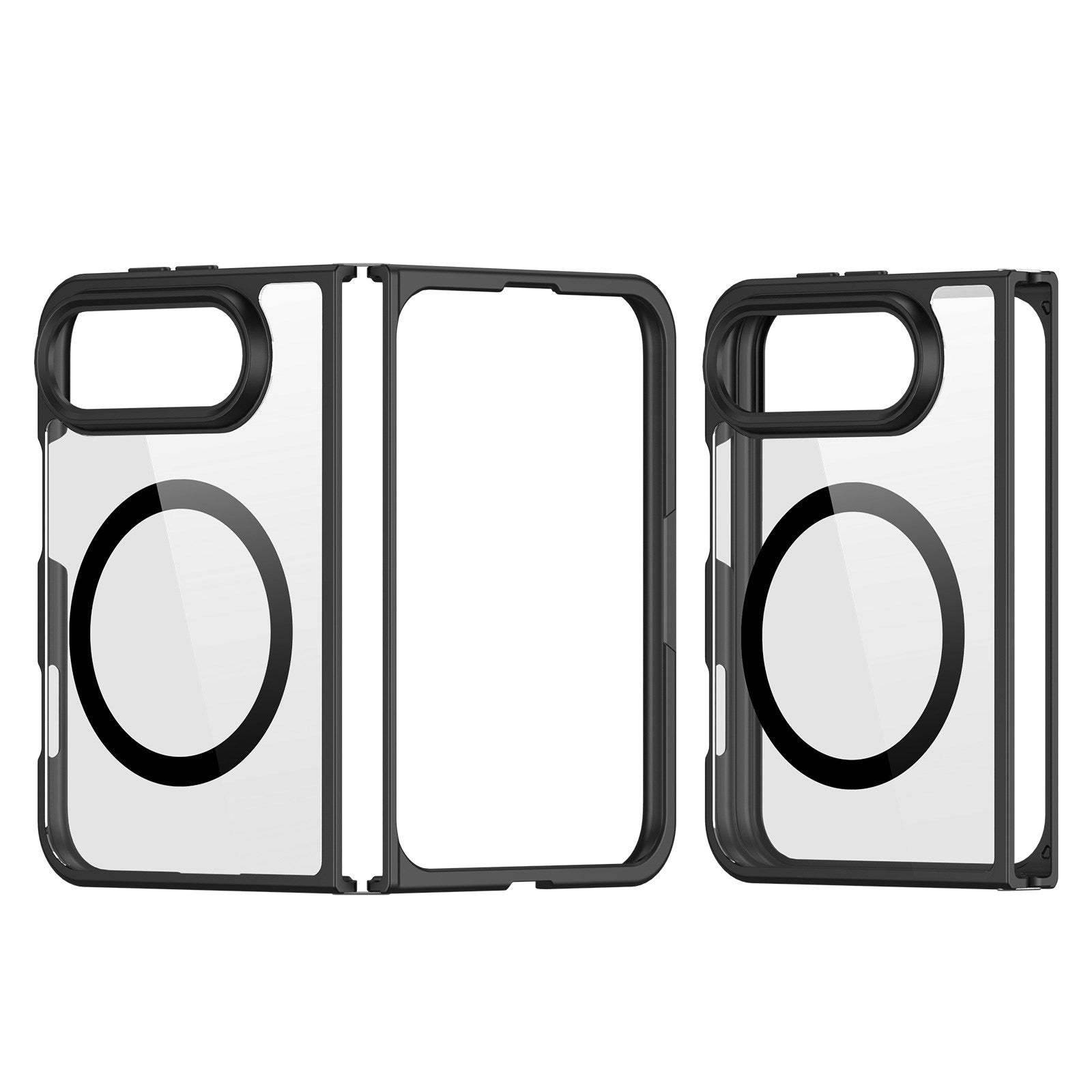 iPhone Fold DUX DUCIS Aimo Series Hybrid Cover - MagSafe Kompatibel - Gennemsigtig / Sort