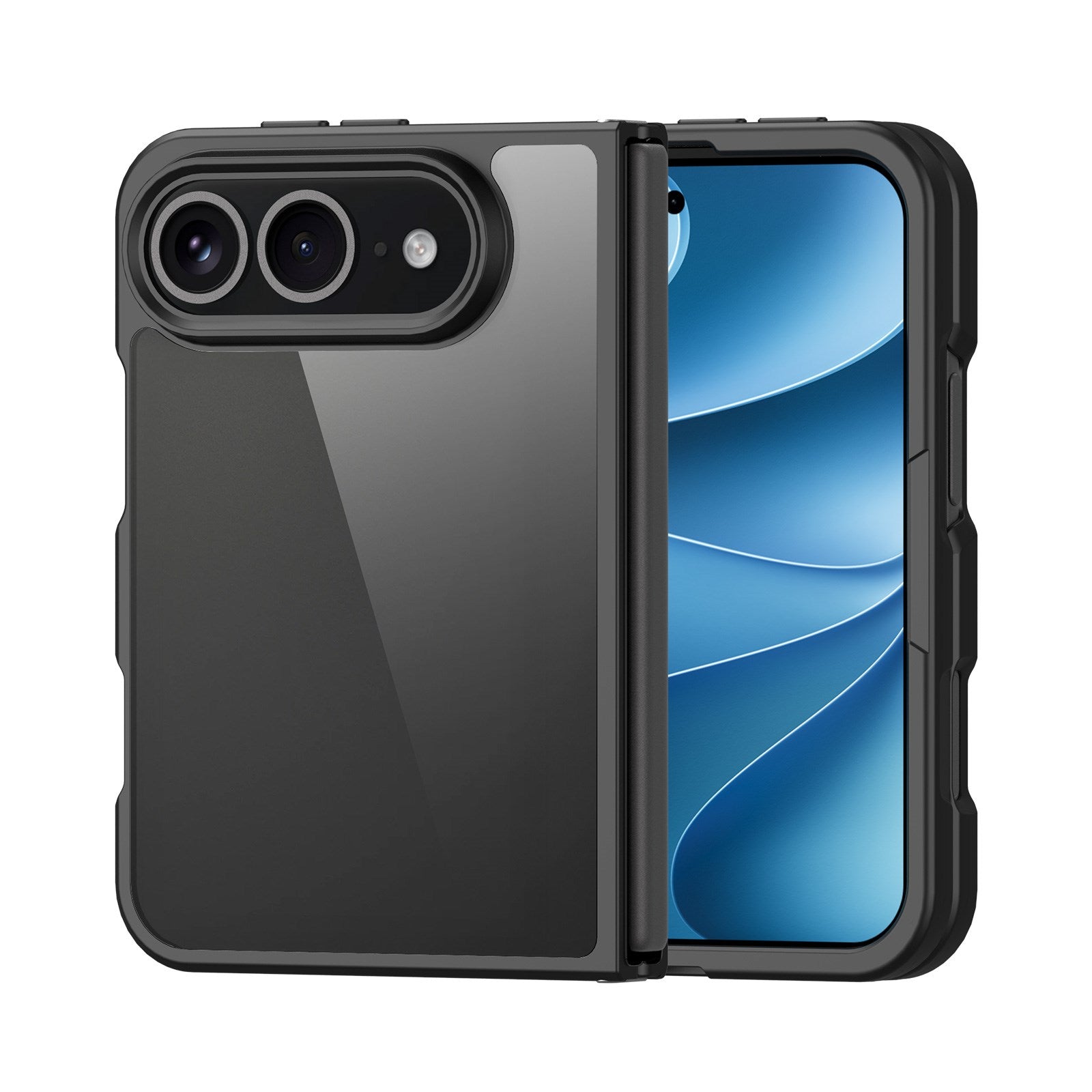 iPhone Fold DUX DUCIS Aimo Series Hybrid Cover - Gennemsigtig / Sort