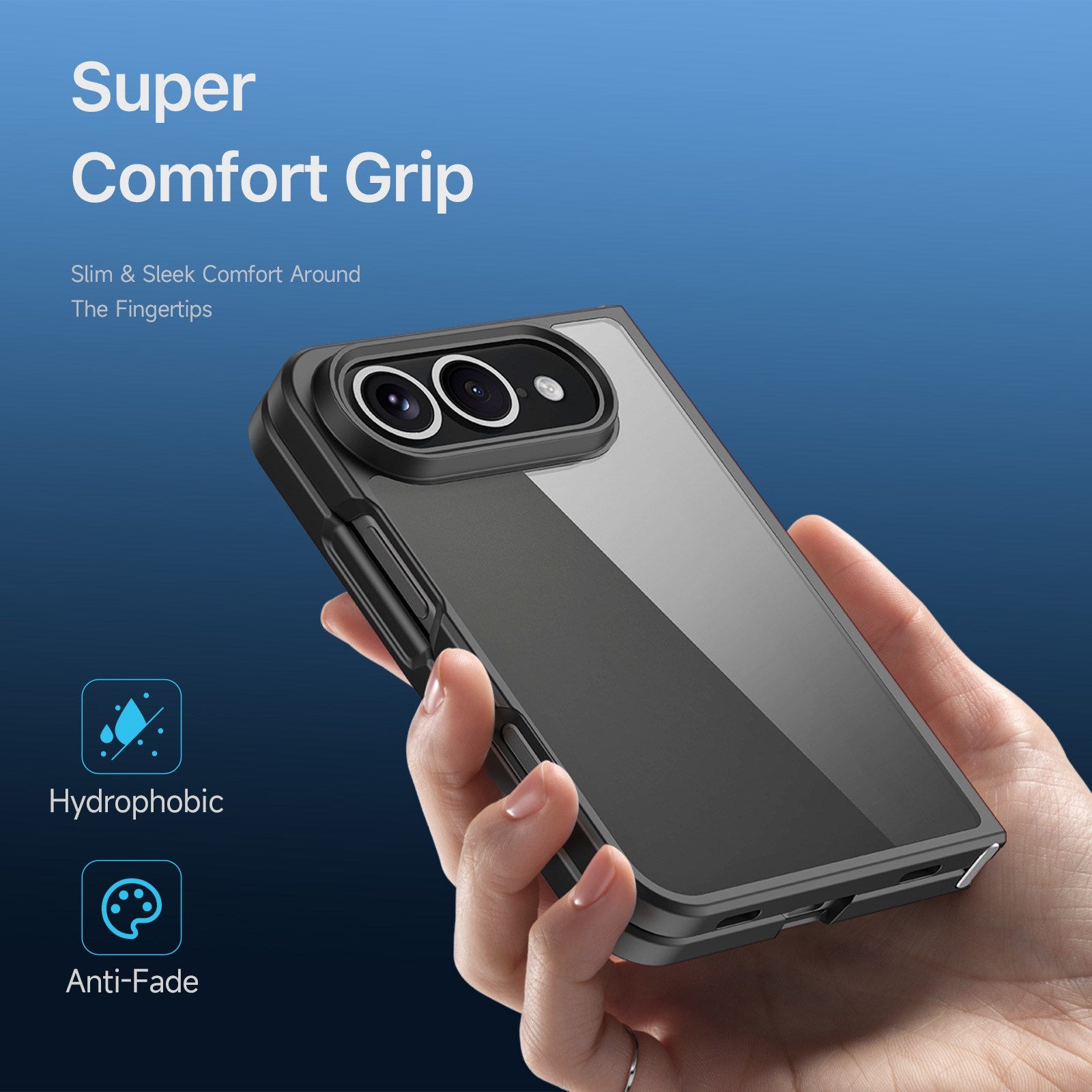 iPhone Fold DUX DUCIS Aimo Series Hybrid Cover - Gennemsigtig / Sort