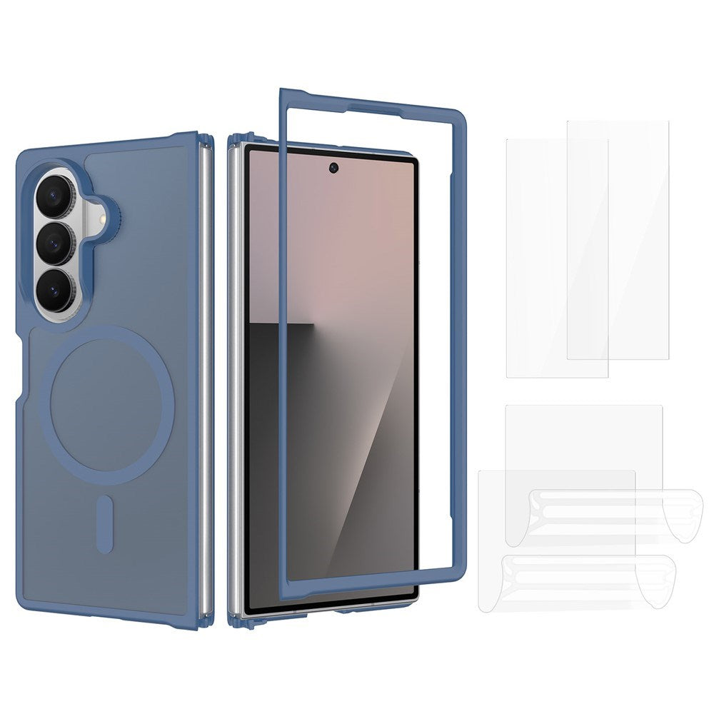 Samsung Galaxy Z Fold8 Ultra EIDERWOOD Hybrid Cover inkl. Skærmbeskyttelsessæt - Blå / Gennemsigtig