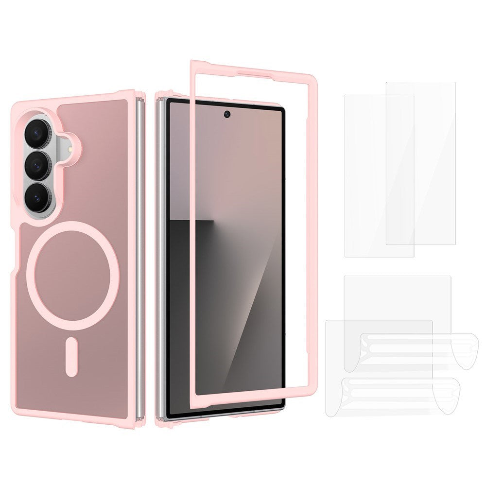 Samsung Galaxy Z Fold8 Ultra EIDERWOOD Hybrid Cover inkl. Skærmbeskyttelsessæt - Lyserød / Gennemsigtig