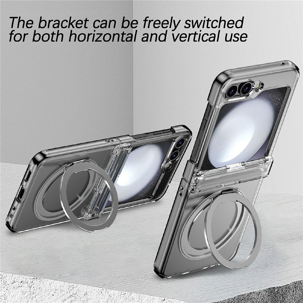 Samsung Galaxy Z Flip8 EIDERWOOD Hårdt Plastik Cover m. Ståfunktion - MagSafe Kompatibel - Gennemsigtig