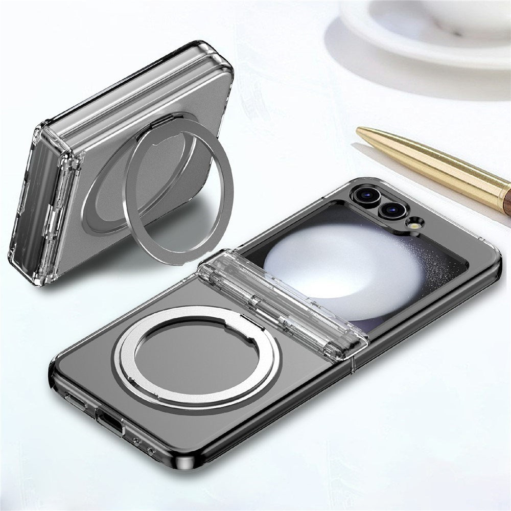 Samsung Galaxy Z Flip8 EIDERWOOD Hårdt Plastik Cover m. Ståfunktion - MagSafe Kompatibel - Gennemsigtig