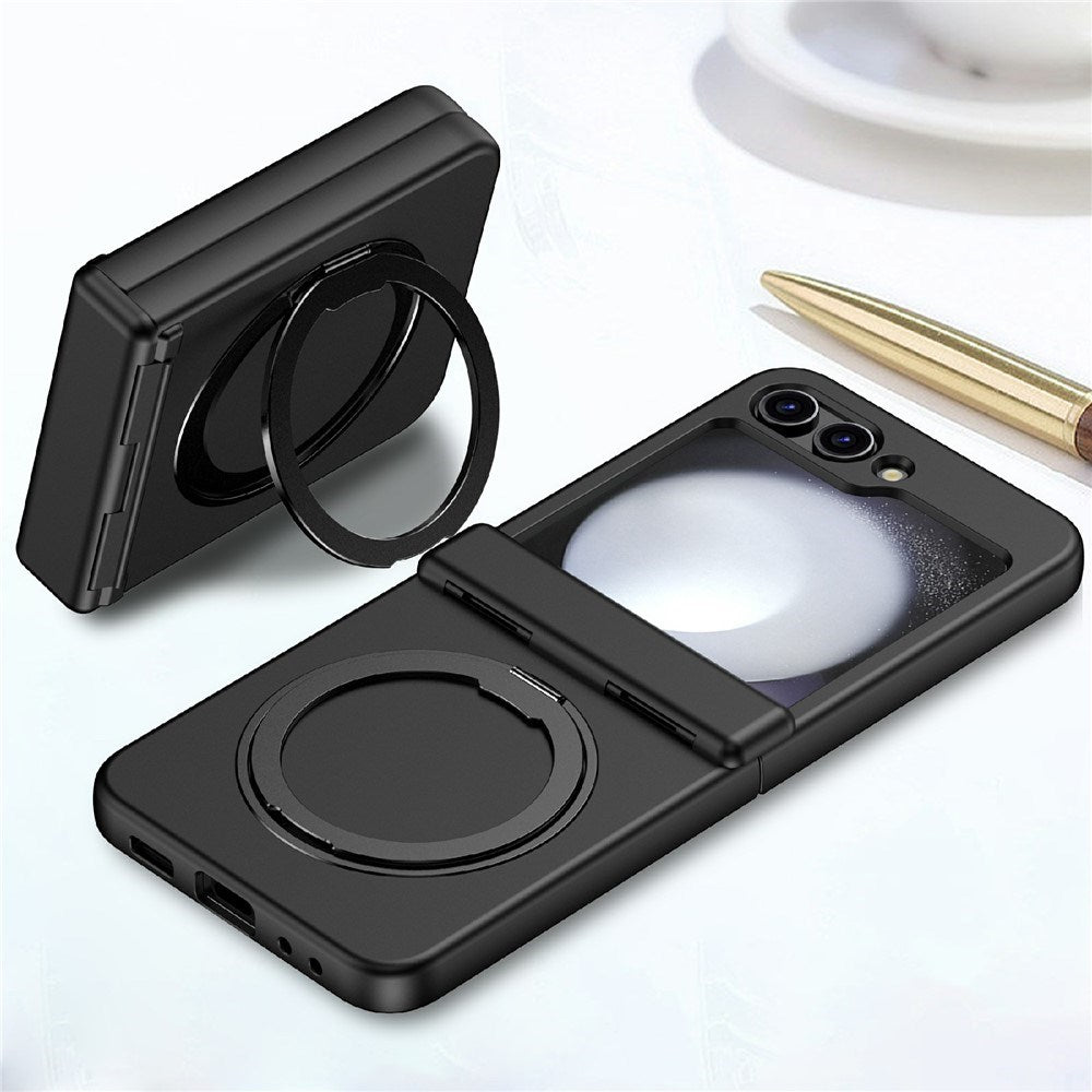 Samsung Galaxy Z Flip8 EIDERWOOD Hårdt Plastik Cover m. Ståfunktion - MagSafe Kompatibel - Sort