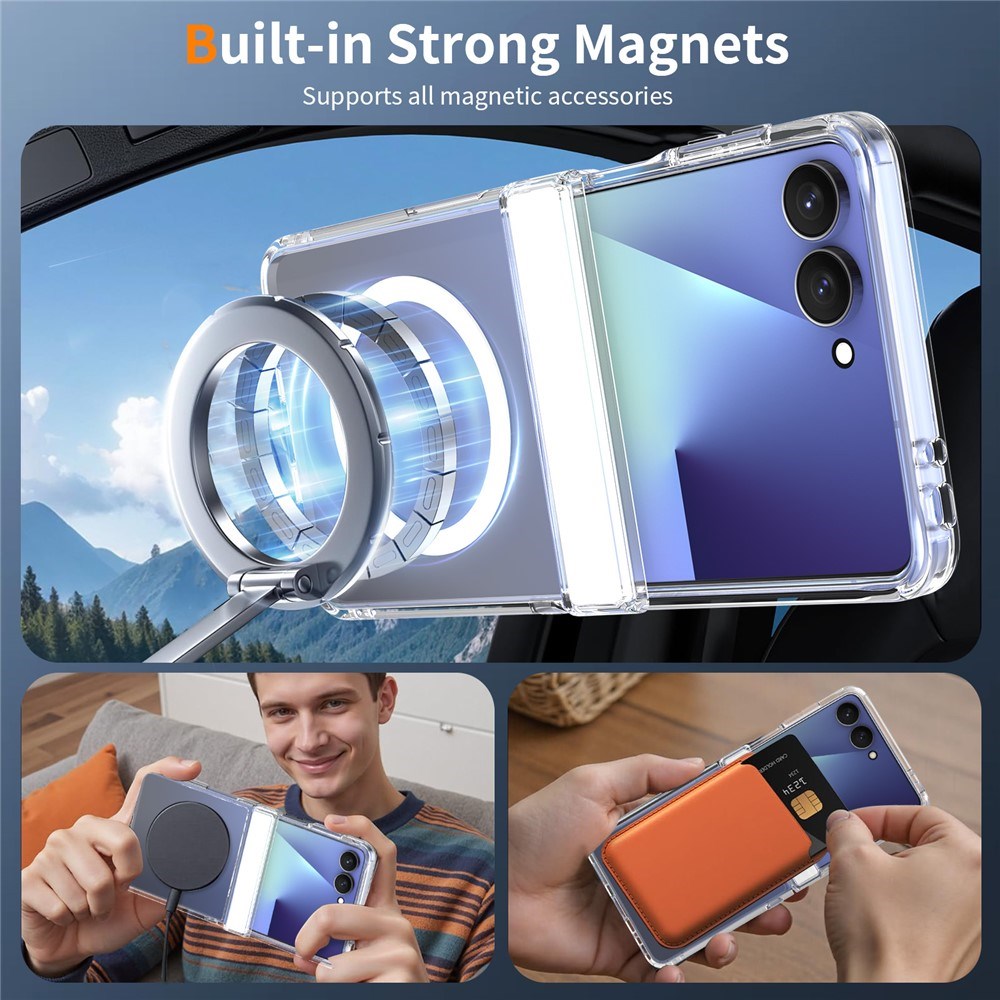 Samsung Galaxy Z Flip8 EIDERWOOD Hybrid Cover m. Hængselbeskyttelse - Gennemsigtig