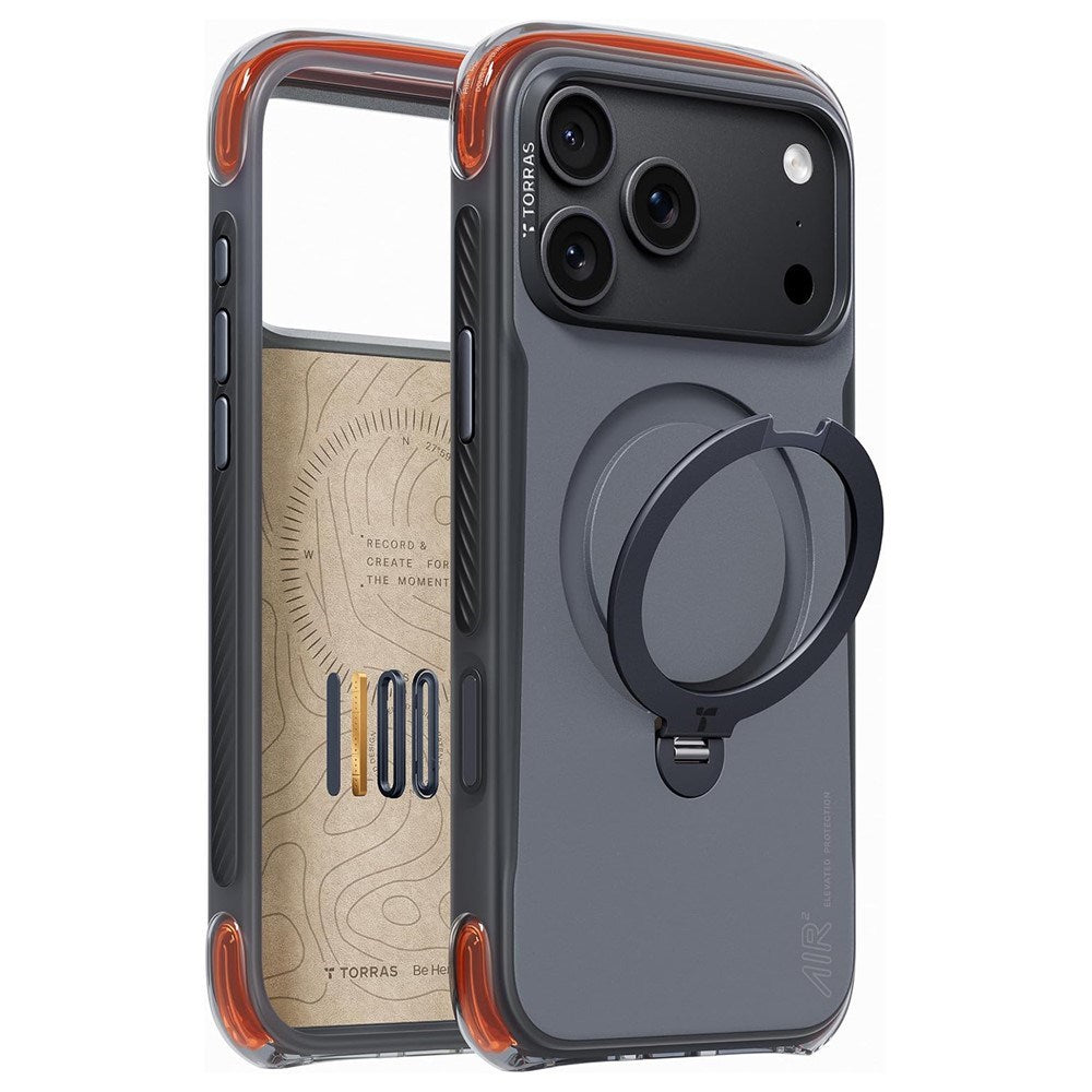 iPhone 18 Pro / 17 Pro TORRAS Ostand Q3 Air Pro Cover - MagSafe Kompatibel - Sort
