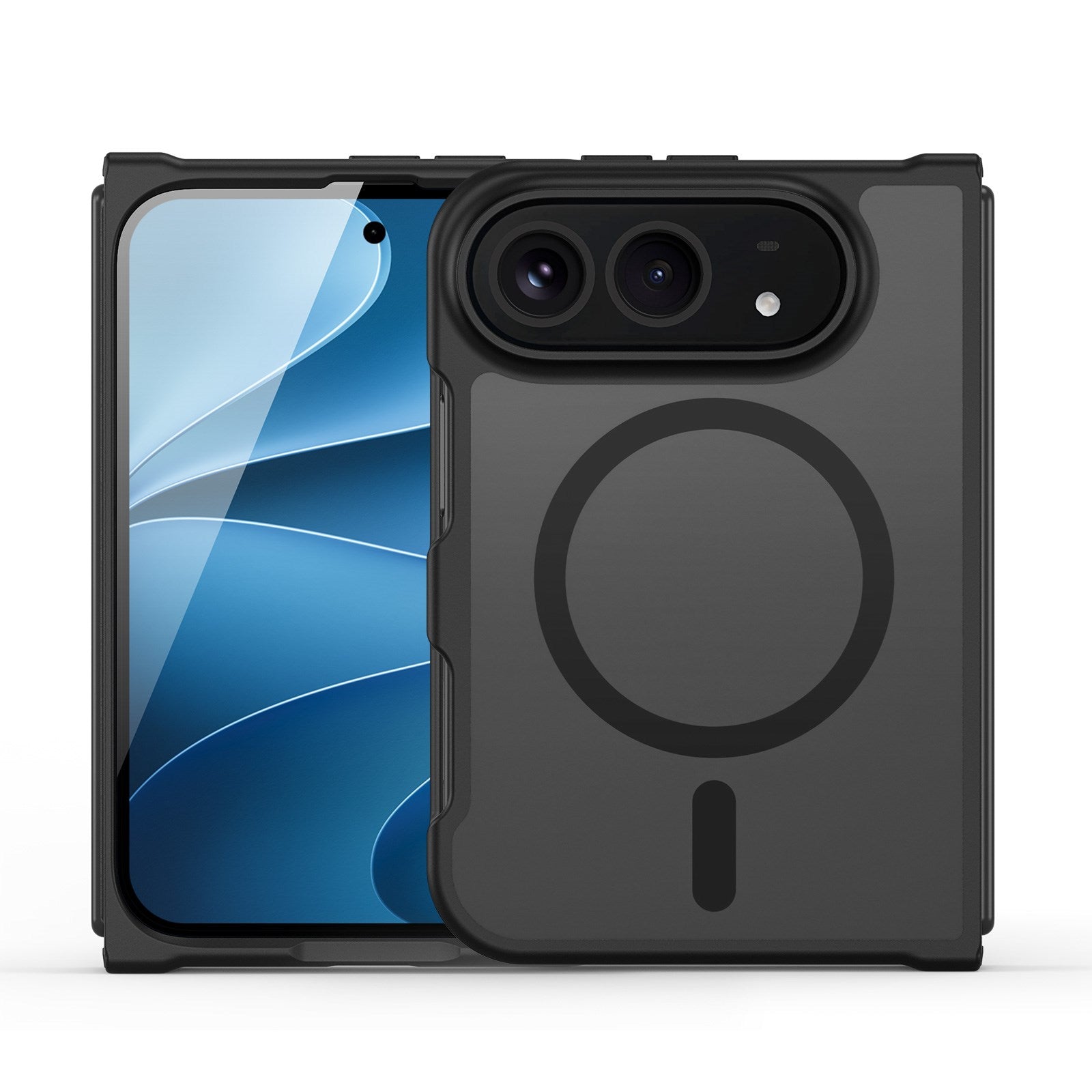 iPhone Fold DUX DUCIS Yind Series Hybrid Cover - MagSafe Kompatibel - Mat Sort