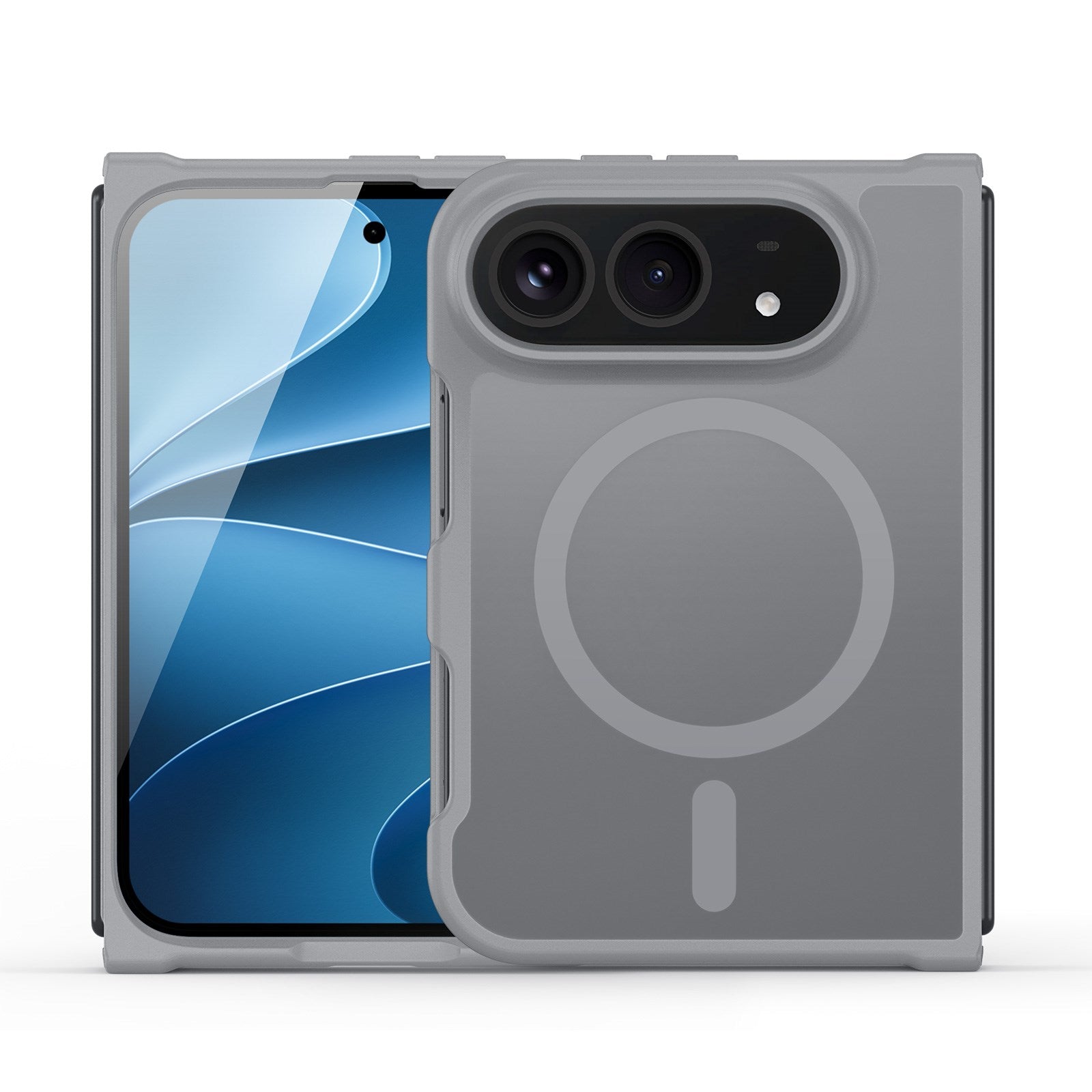 iPhone Fold DUX DUCIS Yind Series Hybrid Cover - MagSafe Kompatibel - Mat Grå