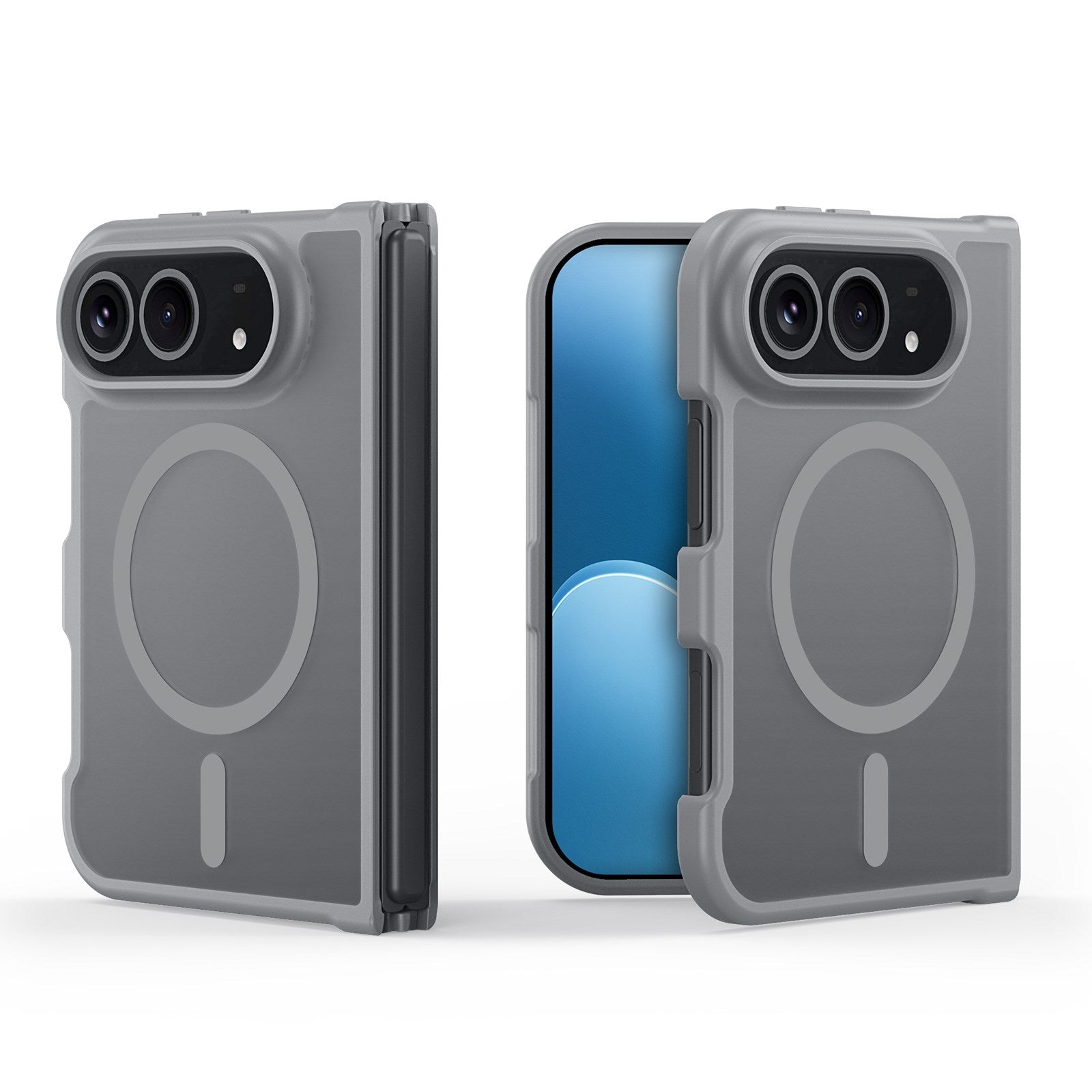 iPhone Fold DUX DUCIS Yind Series Hybrid Cover - MagSafe Kompatibel - Mat Grå