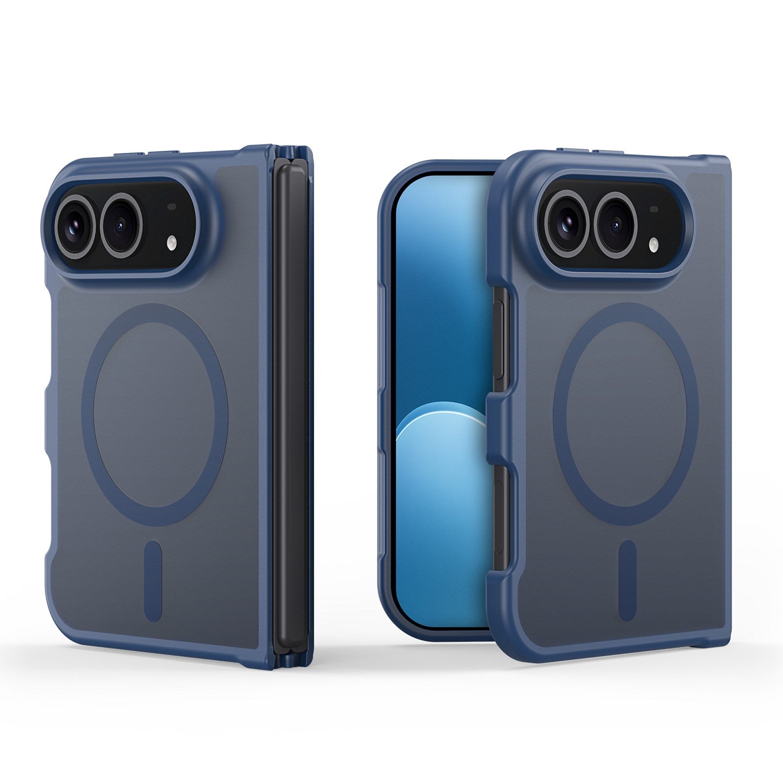 iPhone Fold DUX DUCIS Yind Series Hybrid Cover - MagSafe Kompatibel - Mat Blå