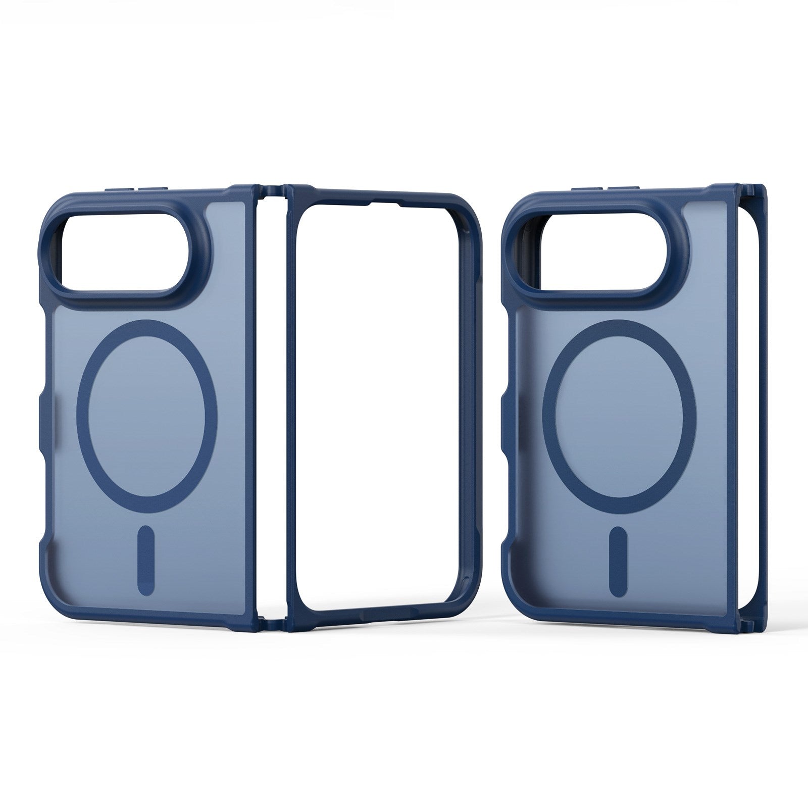 iPhone Fold DUX DUCIS Yind Series Hybrid Cover - MagSafe Kompatibel - Mat Blå