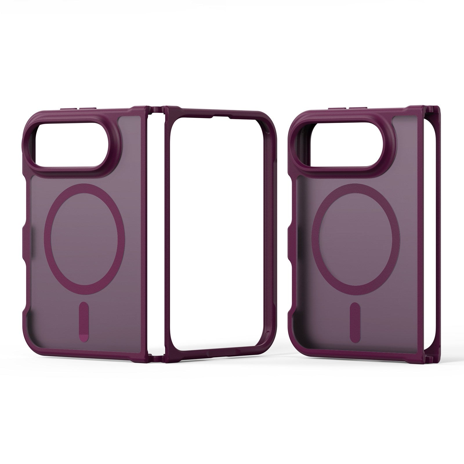 iPhone Fold DUX DUCIS Yind Series Hybrid Cover - MagSafe Kompatibel - Mat Rød