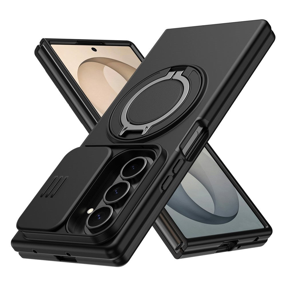 Samsung Galaxy Z Fold8 Ultra / Fold7 EIDERWOOD Hybrid Cover m. 360° Roterbar Kickstand & Kamerabeskyttelse - MagSafe Kompatibel - Sort