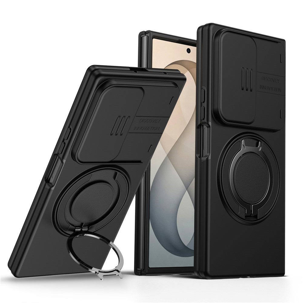 Samsung Galaxy Z Fold8 Ultra / Fold7 EIDERWOOD Hybrid Cover m. 360° Roterbar Kickstand & Kamerabeskyttelse - MagSafe Kompatibel - Sort