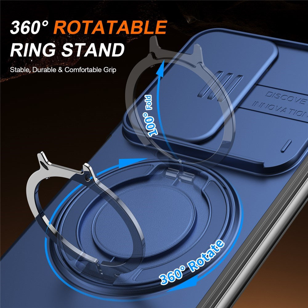Samsung Galaxy Z Fold8 Ultra / Fold7 EIDERWOOD Hybrid Cover m. 360° Roterbar Kickstand & Kamerabeskyttelse - MagSafe Kompatibel - Blå