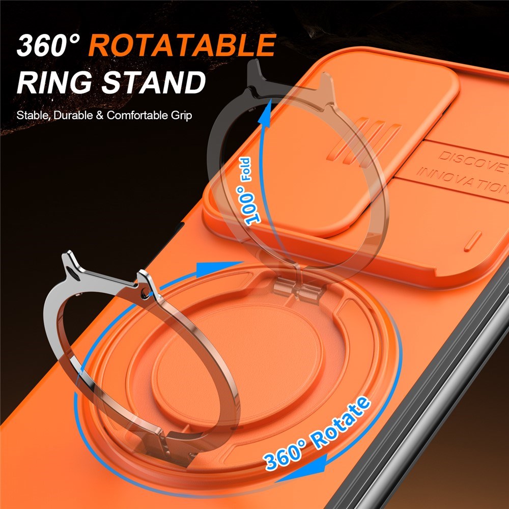 Samsung Galaxy Z Fold8 Ultra / Fold7 EIDERWOOD Hybrid Cover m. 360° Roterbar Kickstand & Kamerabeskyttelse - MagSafe Kompatibel - Orange