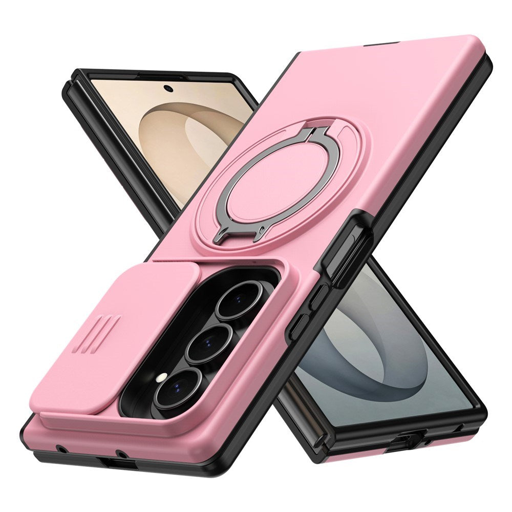 Samsung Galaxy Z Fold8 Ultra / Fold7 EIDERWOOD Hybrid Cover m. 360° Roterbar Kickstand & Kamerabeskyttelse - MagSafe Kompatibel - Lyserød
