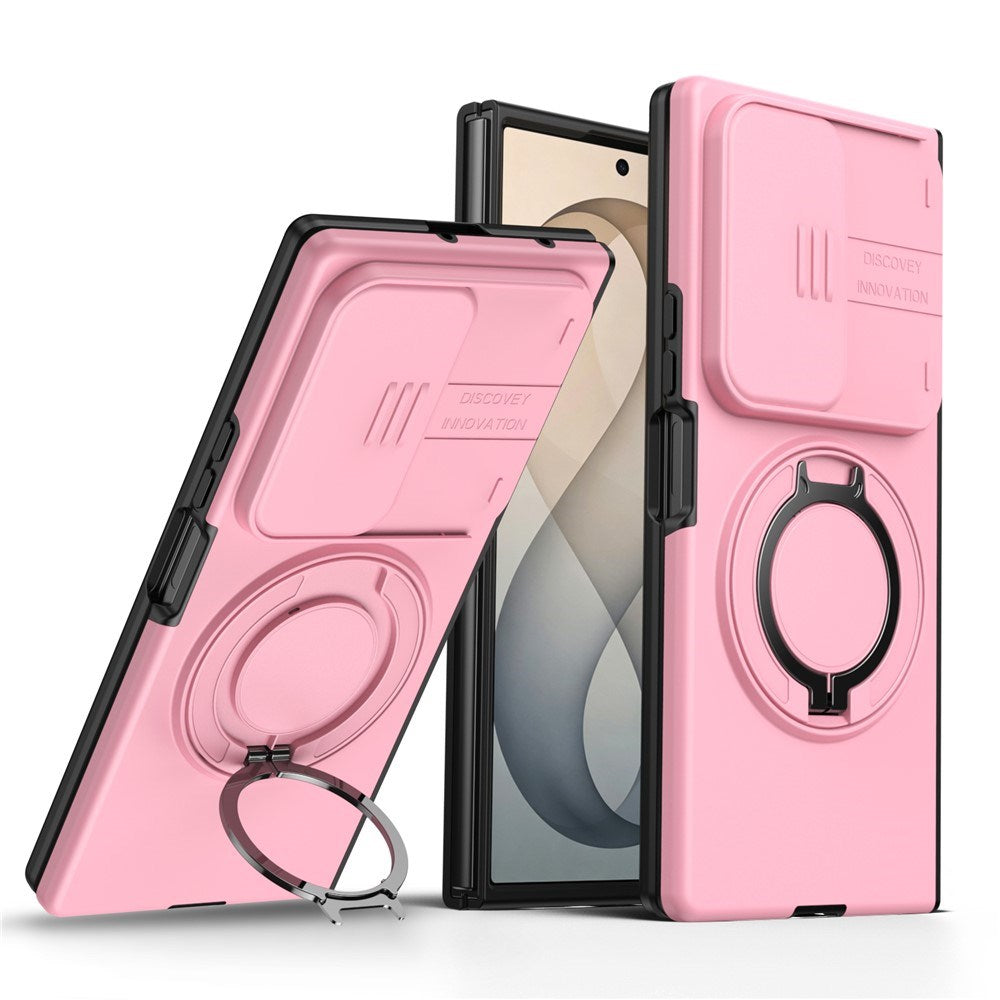 Samsung Galaxy Z Fold8 Ultra / Fold7 EIDERWOOD Hybrid Cover m. 360° Roterbar Kickstand & Kamerabeskyttelse - MagSafe Kompatibel - Lyserød