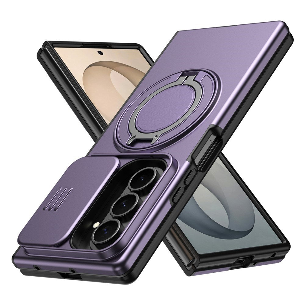 Samsung Galaxy Z Fold8 Ultra / Fold7 EIDERWOOD Hybrid Cover m. 360° Roterbar Kickstand & Kamerabeskyttelse - MagSafe Kompatibel - Lilla