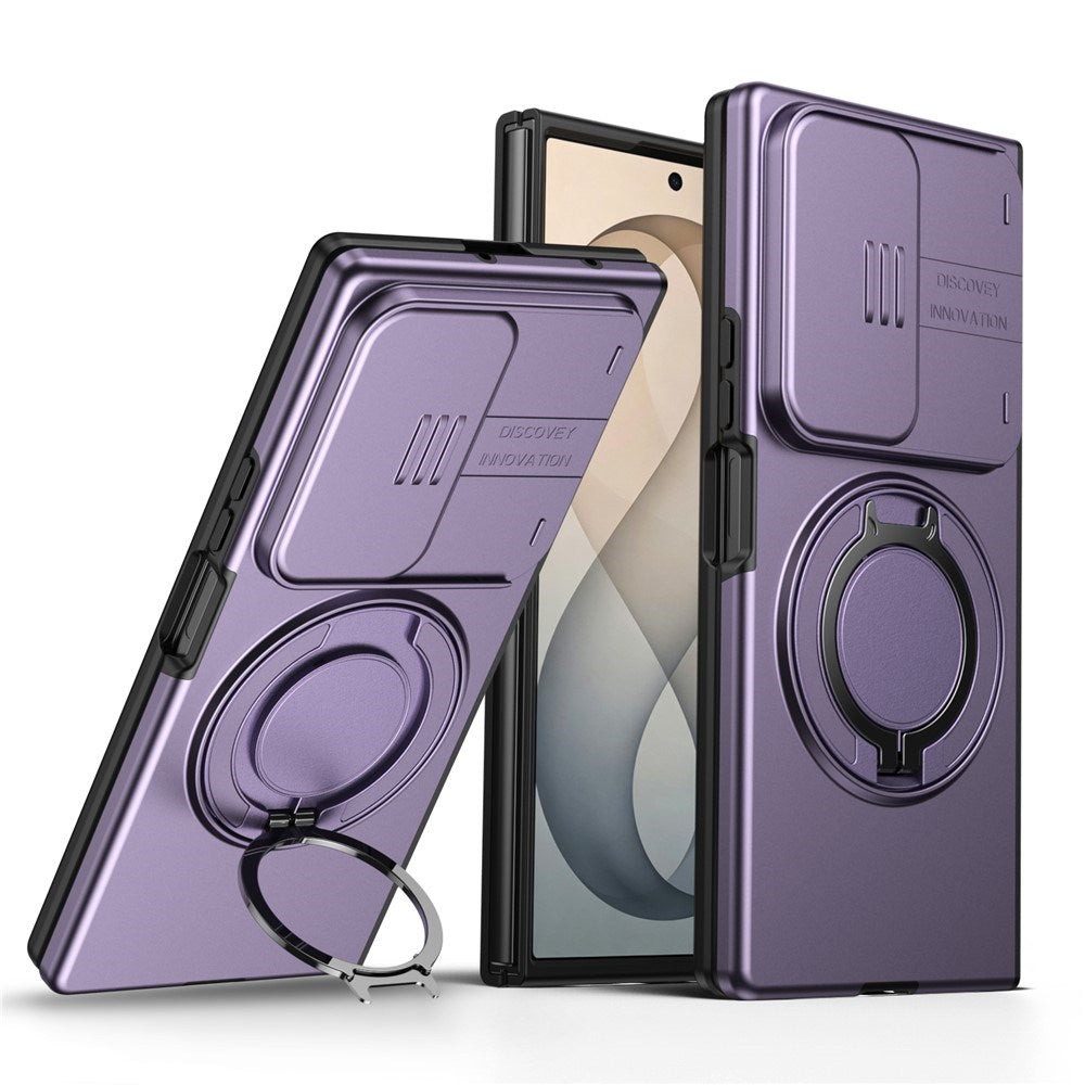 Samsung Galaxy Z Fold8 Ultra / Fold7 EIDERWOOD Hybrid Cover m. 360° Roterbar Kickstand & Kamerabeskyttelse - MagSafe Kompatibel - Lilla